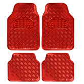 BDK Metallic Chrome car floor mats front view provide durable all-weather protection.