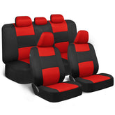 BDK PolyPro front seat cover in red on black protects against wear and spills