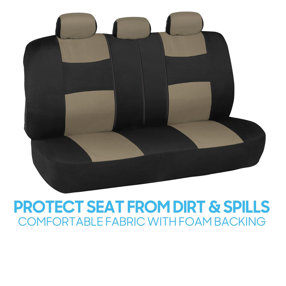 BDK PolyPro breathable material close-up in beige on black promotes year-round comfort
