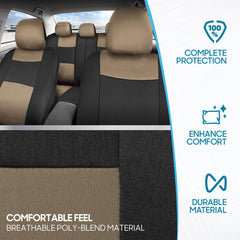 BDK PolyPro easy-install video frame in beige on black simplifies front-seat setup