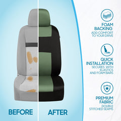 BDK PolyPro two-tone design in green-on-black refreshes the interior.