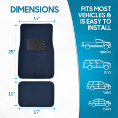 BDK Premium Blue car mats odorless materials promote fresh interior feel.