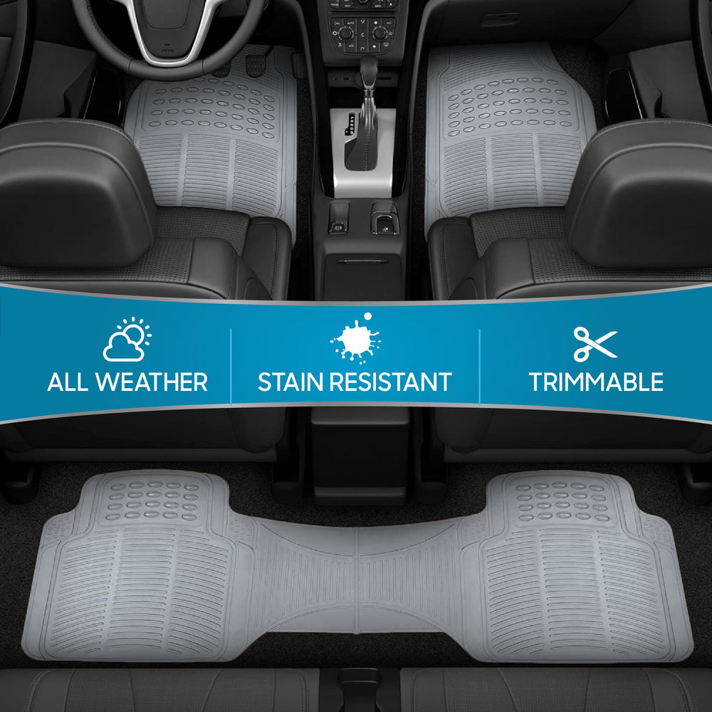 BDK ProLiner anti-slip-bottom mats prevent shifting on carpet.