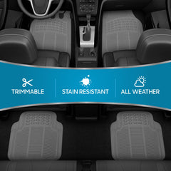 BDK ProLiner rear mat coverage guards rear seating area from mud and dirt.