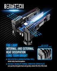 BEAMTECH wide beam improves road visibility during night drives.