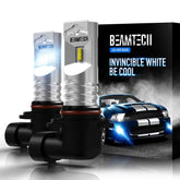 BEAMTECH H10 fog light bulb with 6500K xenon white for clear night visibility