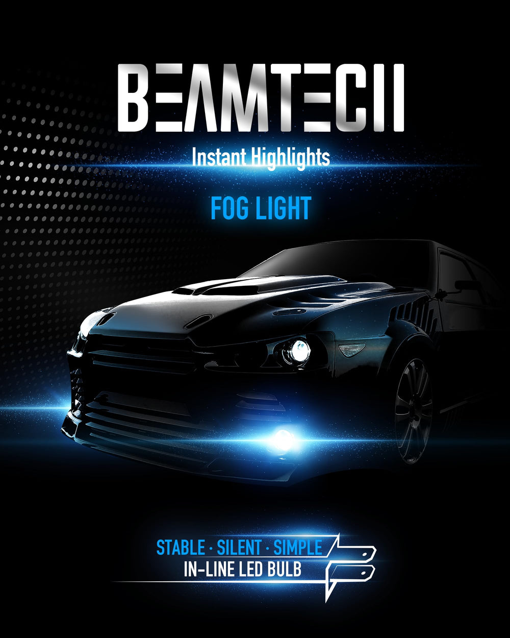 BEAMTECH H11 fog bulb compact packaging preserves quality during shipping.