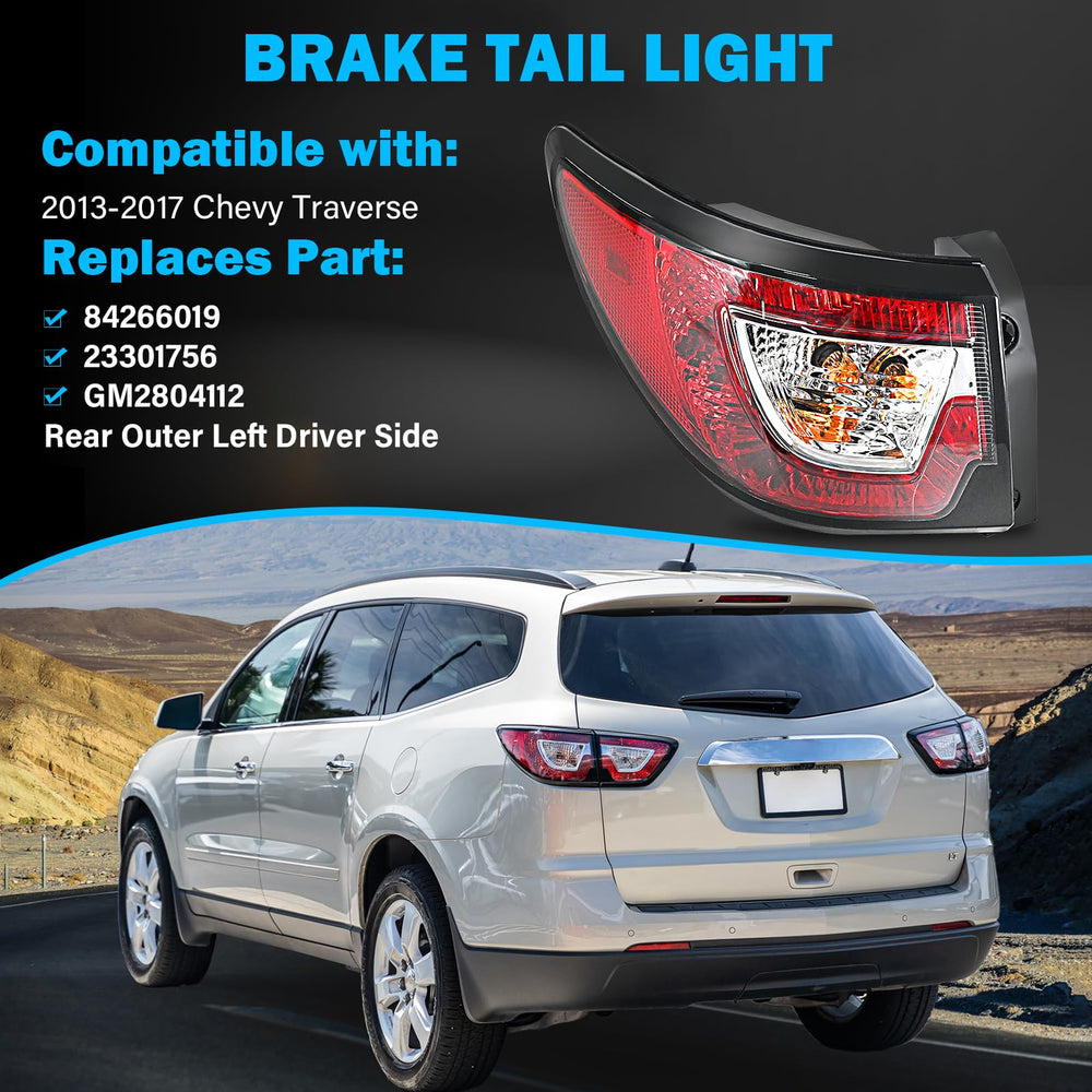 BeamTrack rear lamp left for 2013-2017 Traverse enhances nighttime signaling