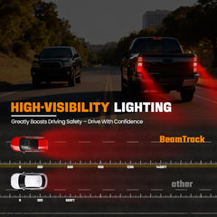 Halogen bulbs provide bright brake and tail light signals for night driving.