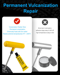 Beanewone glue supports durable vulcanization between tire and plug