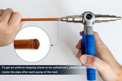 BearHut tool with built-in return spring enables smooth tube expansion.
