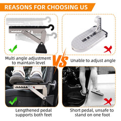 BEASYE Car Door Step non-slip-surface provides stable footing on ladders.