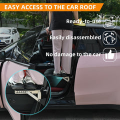 BEASYE Car Door Step roof-rack-access aids loading atop SUVs.