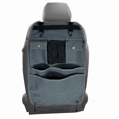 BEATUNEE car seat back organizer with multiple pockets keeps essentials within reach during road trips.