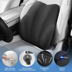 BEBAS driver-seat lumbar support curves to align the spine