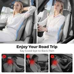 BEBAS travel-friendly lumbar support stays compact in a backpack.
