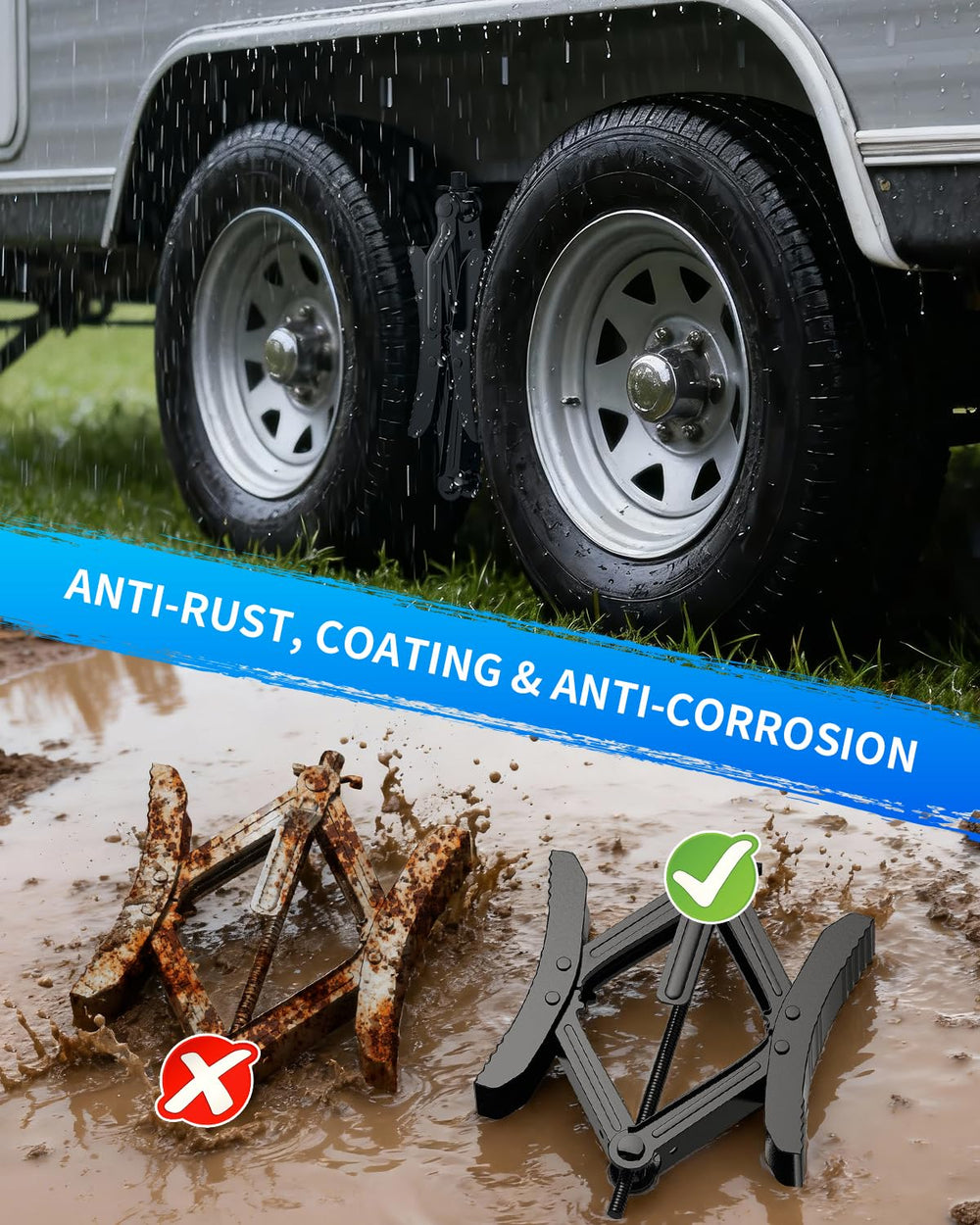 BEBOBLY raised ribs on each side boost tire grip in wet conditions