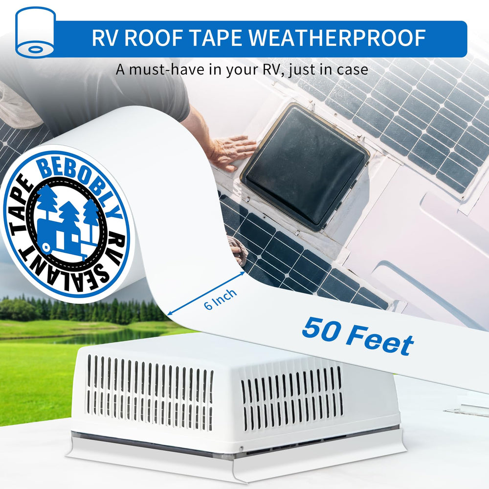BEBOBLY RV Roof Tape cut-to-size for a custom patch