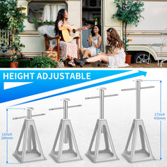 BEBOBLY RV Stack Jacks pack of four simplifies setup and portability for travel.
