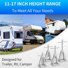 BEBOBLY RV Stack Jacks triangular support enhances load-bearing stability on uneven surfaces.