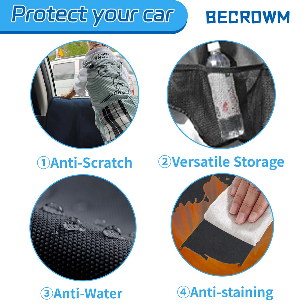 BECROWM anti-scratch door shield for pets, easy to install and clean.
