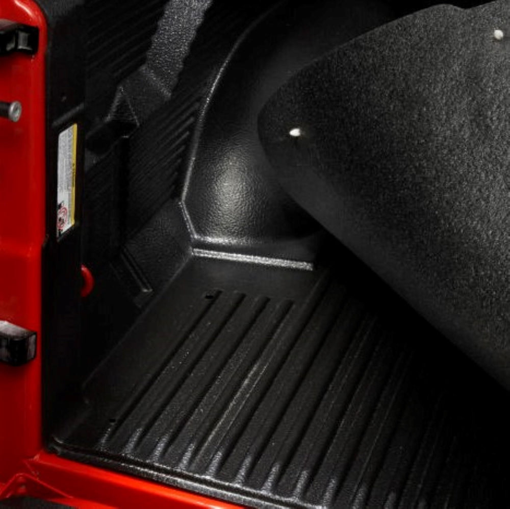 BedRug Classic Bed Mat kneeling area demonstrates knee protection with cushioning.