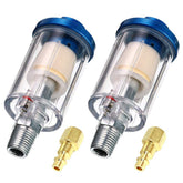 Beduan water oil separator filter assembly keeps spray guns protected with visible dirt capture.