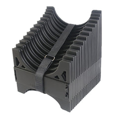 Beech Lane 20ft RV sewer hose support in use for stable drainage on uneven terrain