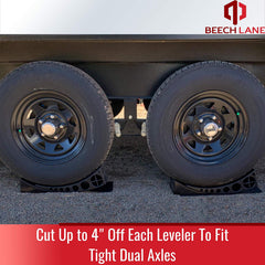 Beech Lane levelers enable 1/2 inch to 4 inch adjustments for leveling.
