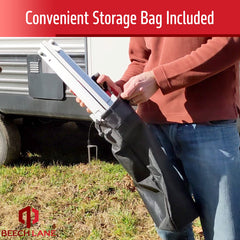 Beech Lane corrosion-resistant aluminum and stainless hardware.