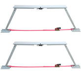 Beech Lane RV Stabilizer folded for storage, compact profile.