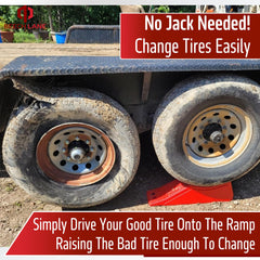 Beech Lane ramp surface with traction ribs for better grip during tire lifting.