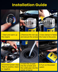 BEEDEFUL dipstick-tube connection offers mess-free setup for easy oil changes.