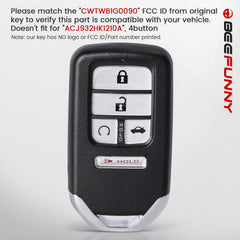 Beefunny Honda Insight remote buttons with five-button layout