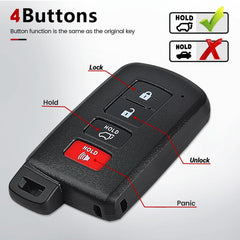 Beefunny RAV4 fob back view showing board ID for compatibility.