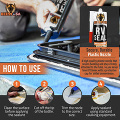 BEEST sealant along roof edge prevents water intrusion