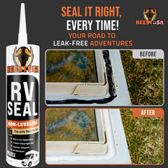BEEST lap sealant sealing RV window frame against weather resistance