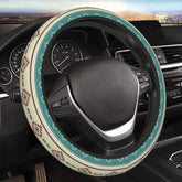 BEIANSHUO Western steering wheel cover close-up, vibrant pattern and non-slip grip