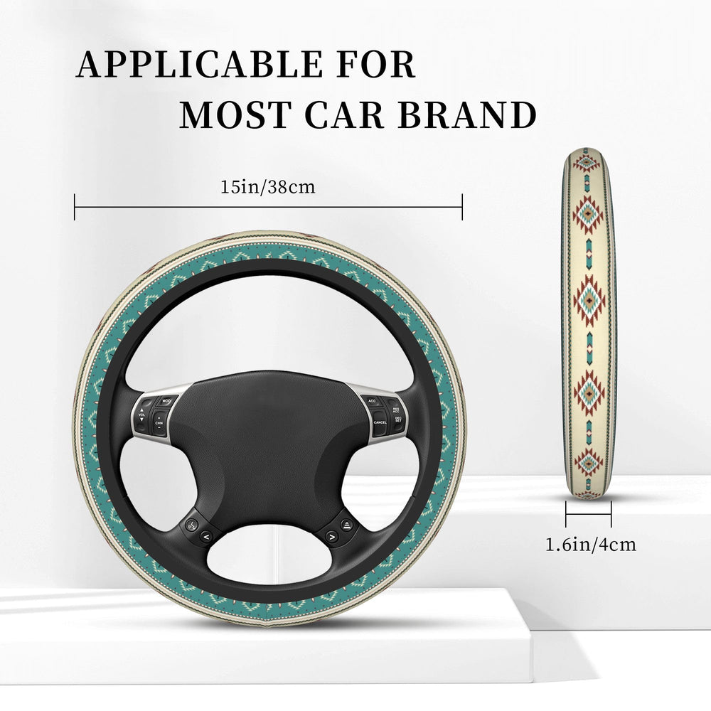 BEIANSHUO universal-fit steering wheel cover fits 14.5 to 15.5 inch wheels