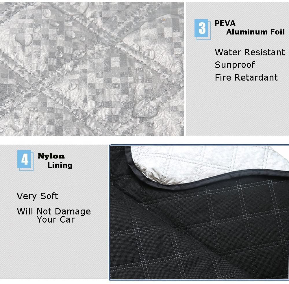 Beicarin windshield cover installs easily with secure side flaps
