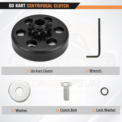 Beitetoo clutch fits minibikes MB165/MB200 with #40/41/420 chain.