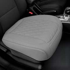 BEITK leather front seat cover anti-slip bottom provides durable protection in gray