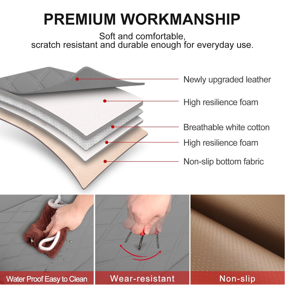 BEITK waterproof bottom pad guards upholstery from spills in gray
