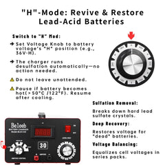 Beleeb cooling fan and indicators support safe operation during charging.