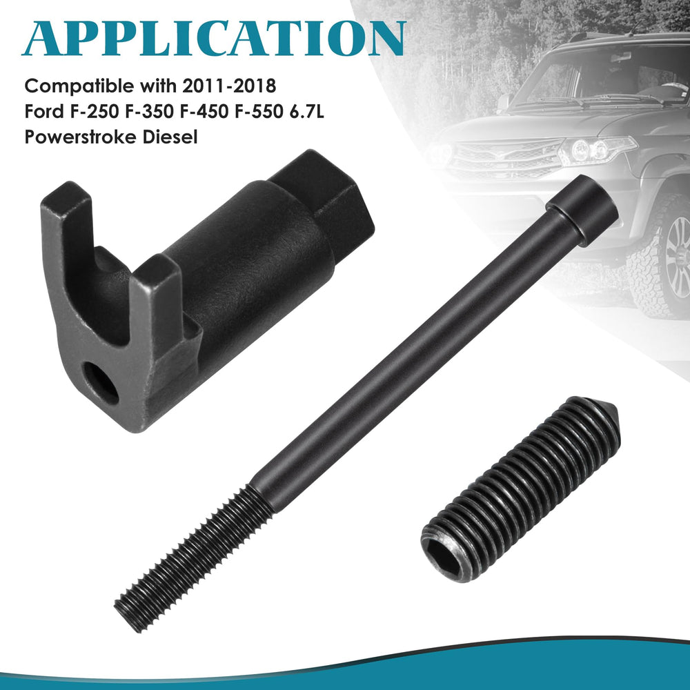 Belifly 3418 injector puller in action illustrates a precise cylinder-head fit.
