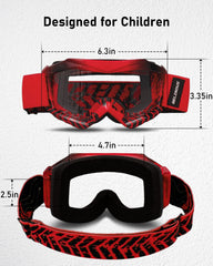 BELINOUS kid riding goggles dust and windproof for clear sight