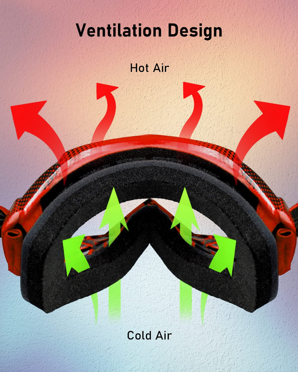 BELINOUS kid riding goggles soft TPU frame gentle on face