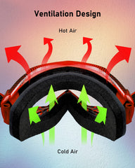 BELINOUS kid riding goggles soft TPU frame gentle on face