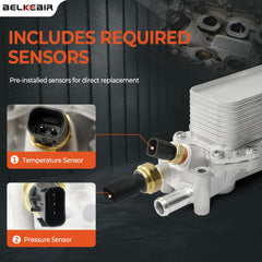 BELKEBIR 12 month warranty badge and included support resources.