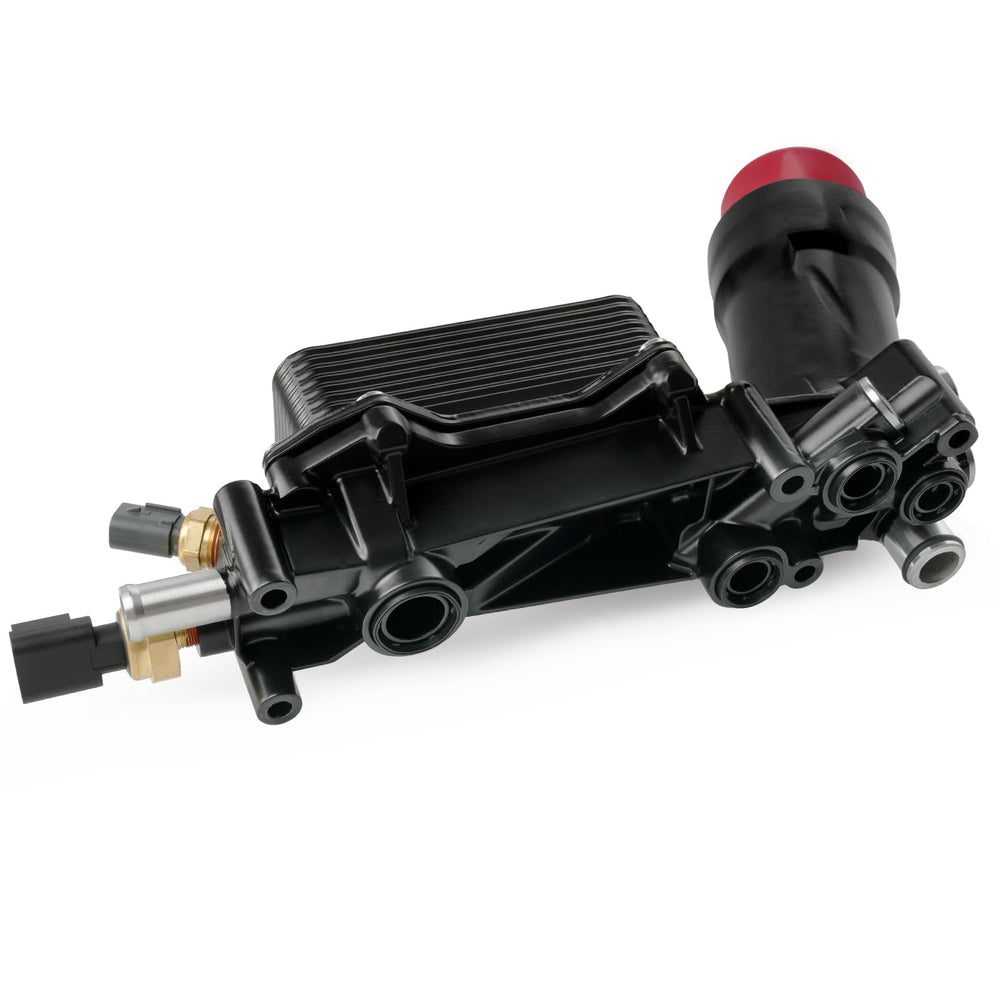 Installation-ready BELKEBIR oil cooler housing emphasizes reliable engine cooling support